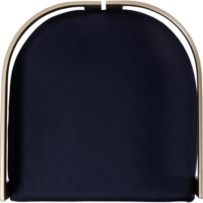 Clarence Dining Stool by Butler Specialty Company. Made from stainless steel, plyboard, foam, faux leather in a modern style.