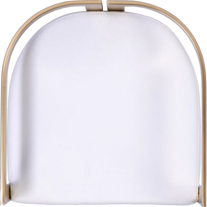 Clarence Dining Stool by Butler Specialty Company. Made from stainless steel, plyboard, foam, faux leather in a modern style.