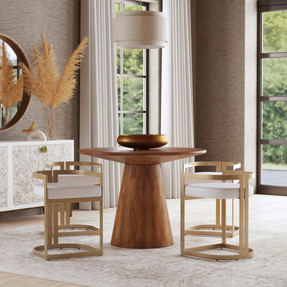 Clarence Dining Stool by Butler Specialty Company. Made from stainless steel, plyboard, foam, faux leather in a modern style.