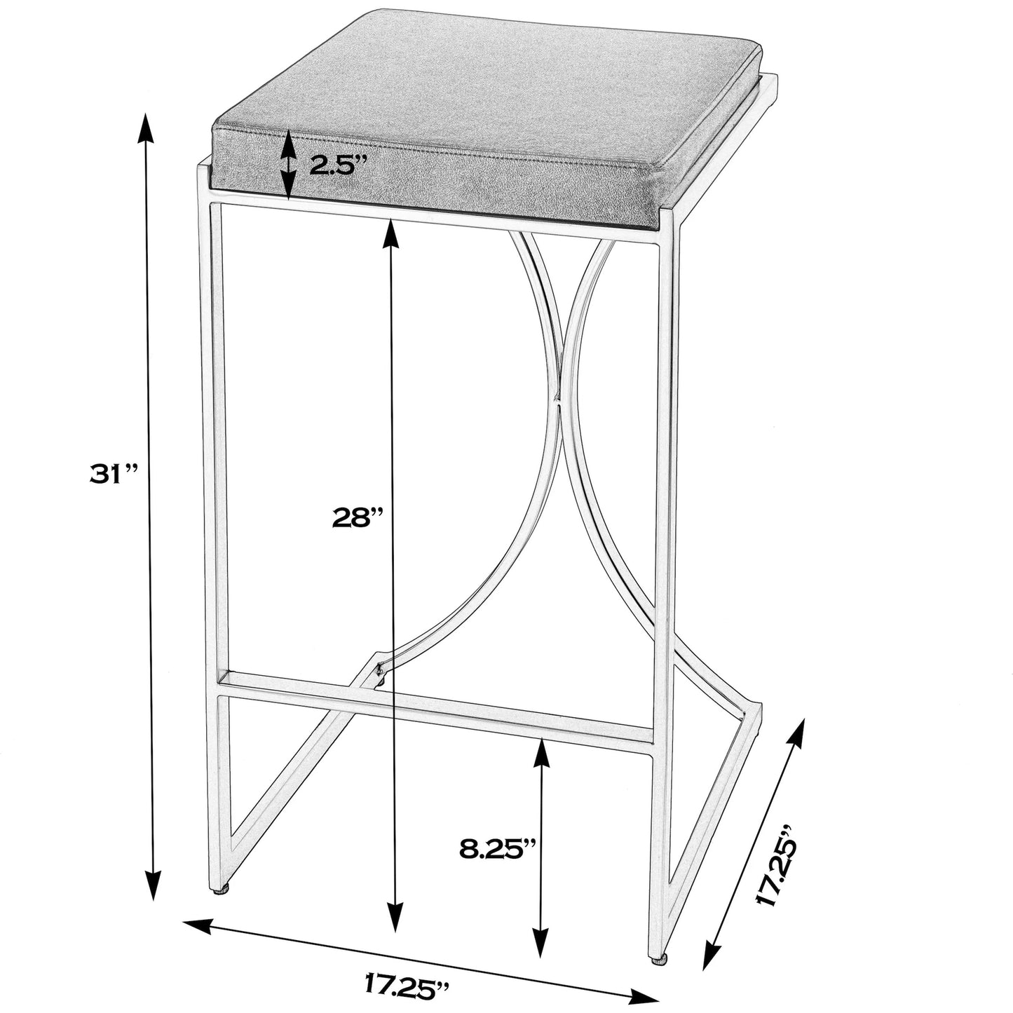 001 SI-2324922 | Additional Silo | Natalya Bar Height Stool by Butler Specialty Company. Made from unique in a modern style.