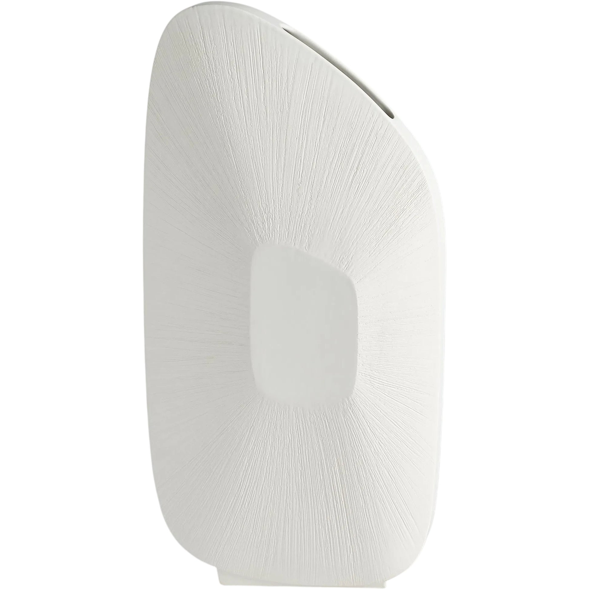 Offset Square Scratch Vase by Global Views. Made from ceramic in a modern style.