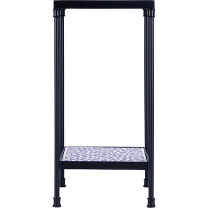 Lana Side Table by Butler Specialty Company in black, white. Made from metal, resin, bone inlay in a unique style.
