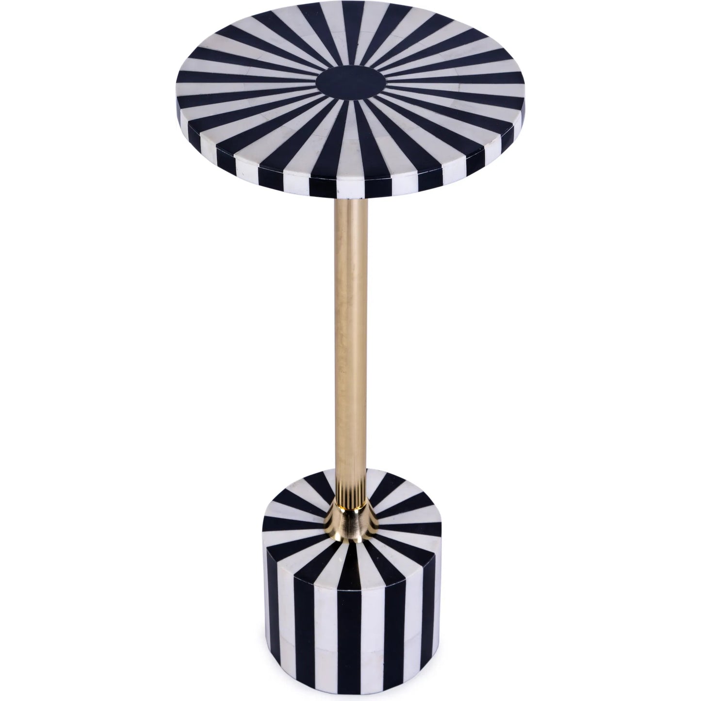 001 SI-2324937 | Primary Silo | Zane Side Table by Butler Specialty Company. Made from stainless steel, aluminum, mdf, bone, resin in a eclectic & global style.