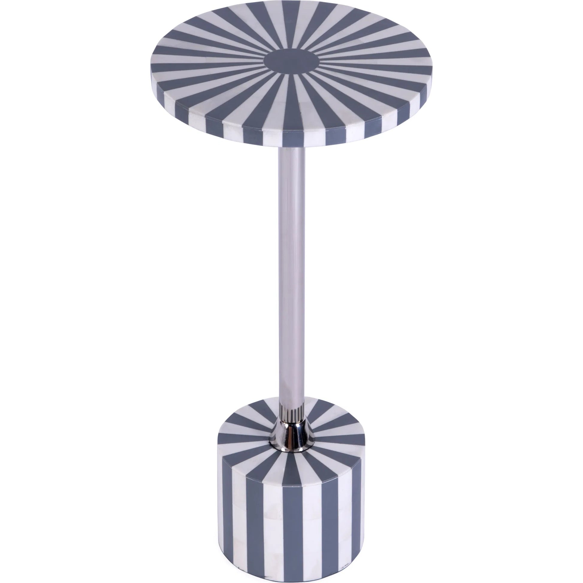 Zane Side Table by Butler Specialty Company. Made from stainless steel, aluminum, mdf, bone, resin in a eclectic & global style.