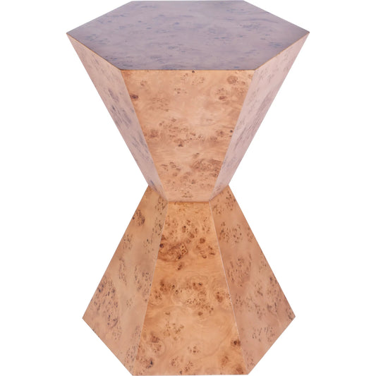 Billie Side Table by Butler Specialty Company. Made from mindi wood, mappa burl veneer, mdf, mixed wood in a unique style.