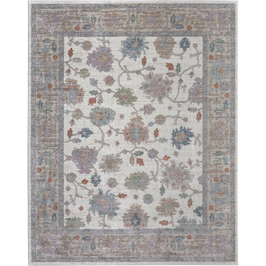Dartmouth Transitional & Botanical Rug - DRT39QJF by Feizy in ivory, brown, blue. Made from polypropylene in a unique style.