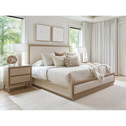 Grayson Upholstered Bed by Tommy Bahama Home in sand drift. Made from unique in a modern style.