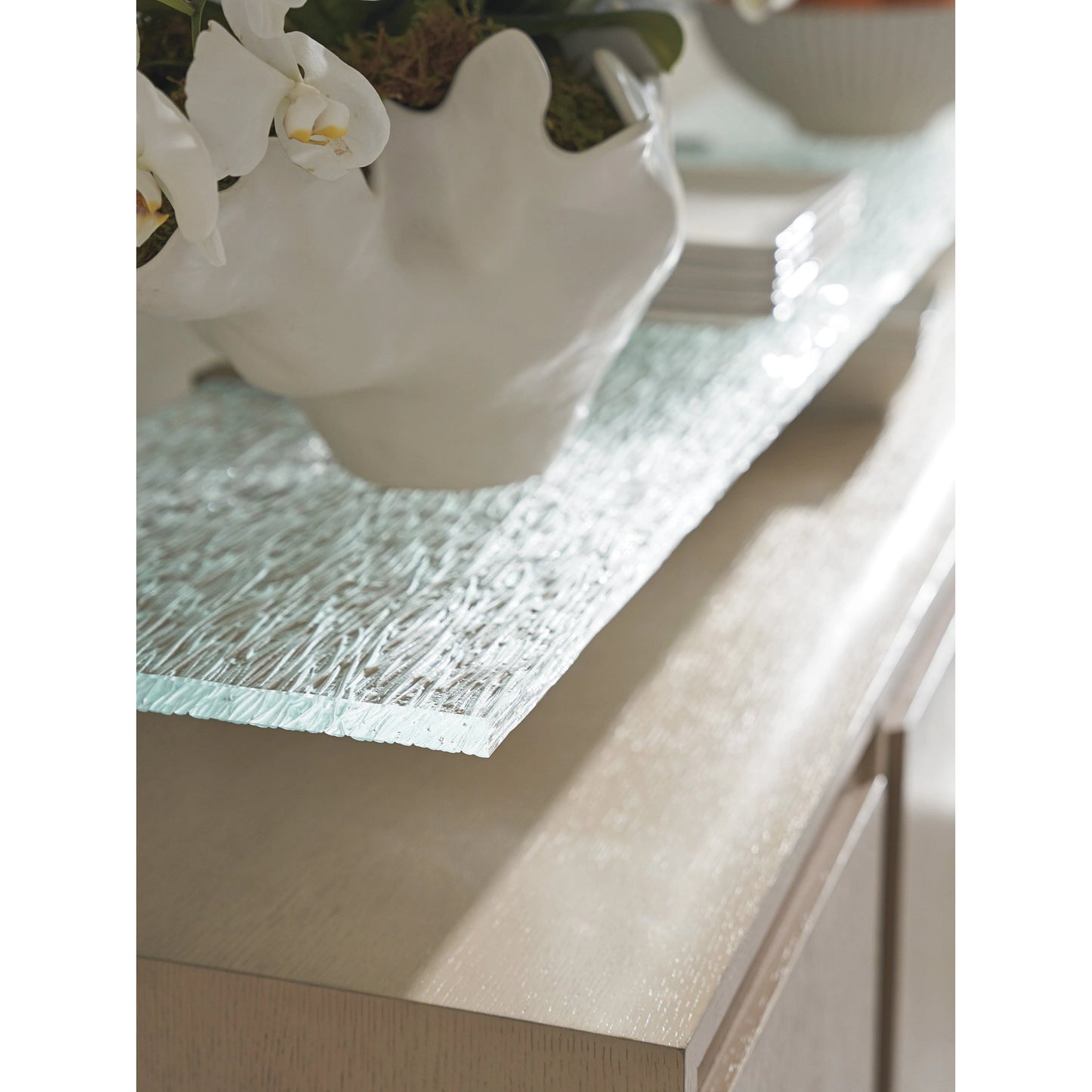 007 SI-2136883 | Closeup | Callum Buffet by Tommy Bahama Home in sand drift. Made from unique in a modern style.