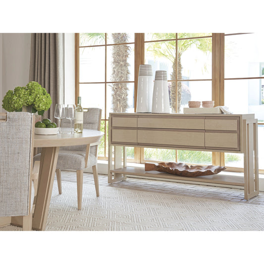 Beckley Sideboard by Tommy Bahama Home in sand drift. Made from unique in a modern style.