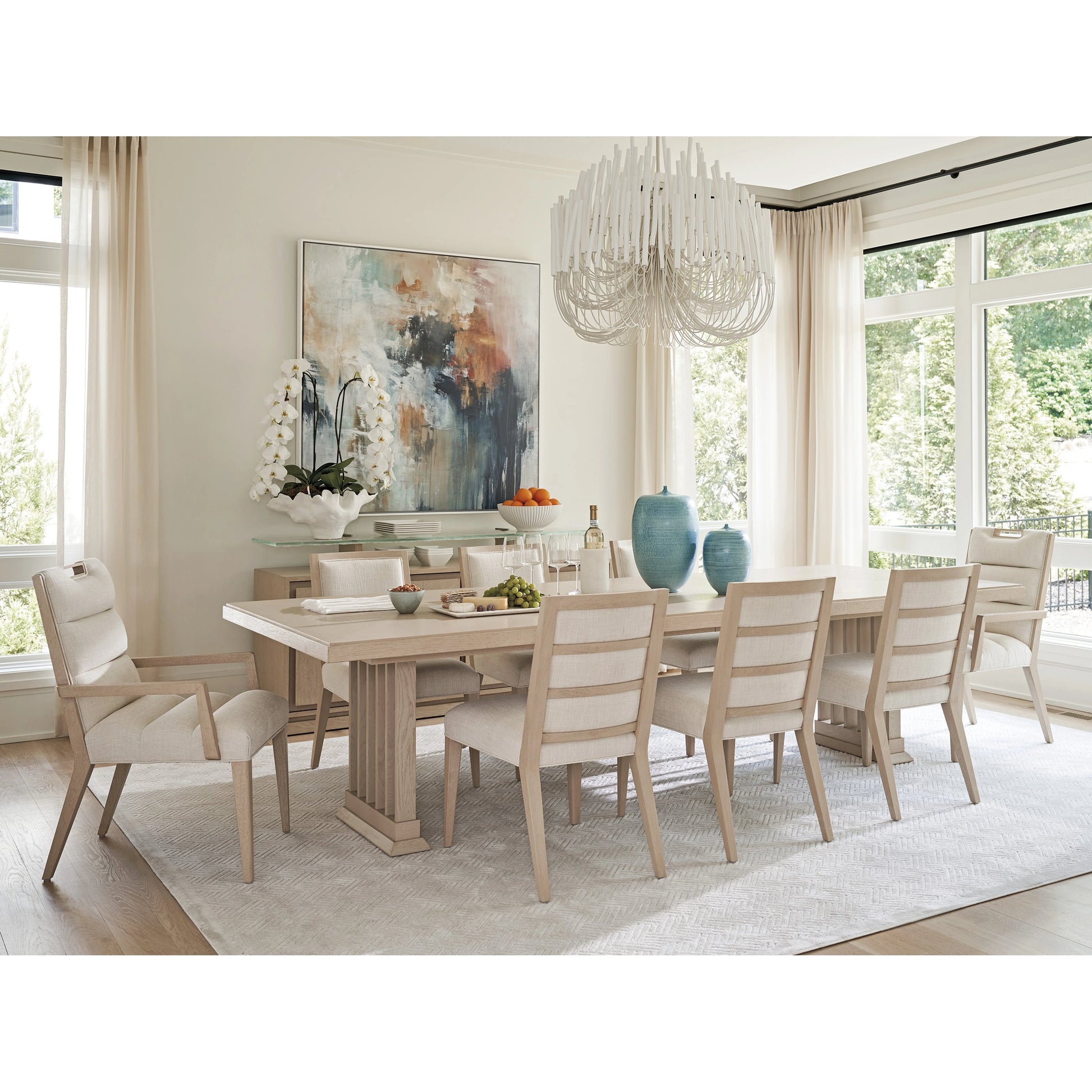 Aiden Channeled Upholstered Arm Chair by Tommy Bahama Home in sand drift. Made from unique in a modern style.