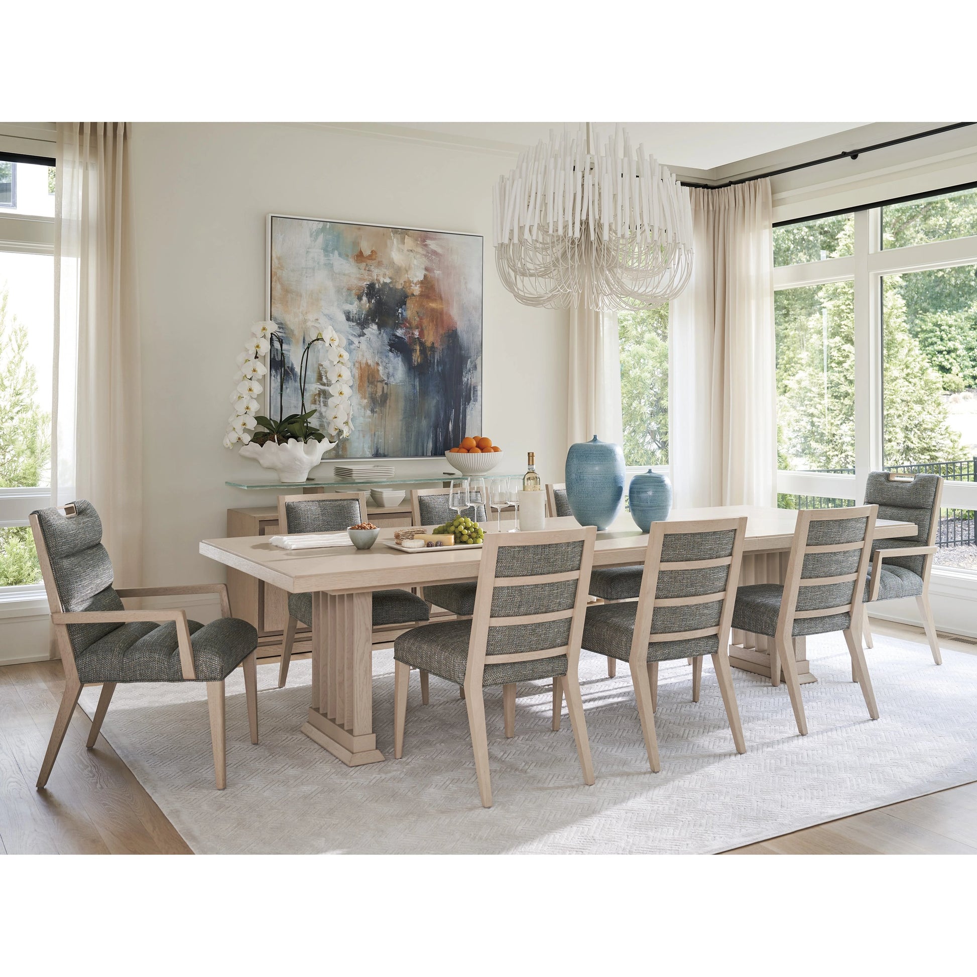 Belaire Rectangular Dining Table by Tommy Bahama Home in sand drift. Made from unique in a modern style.