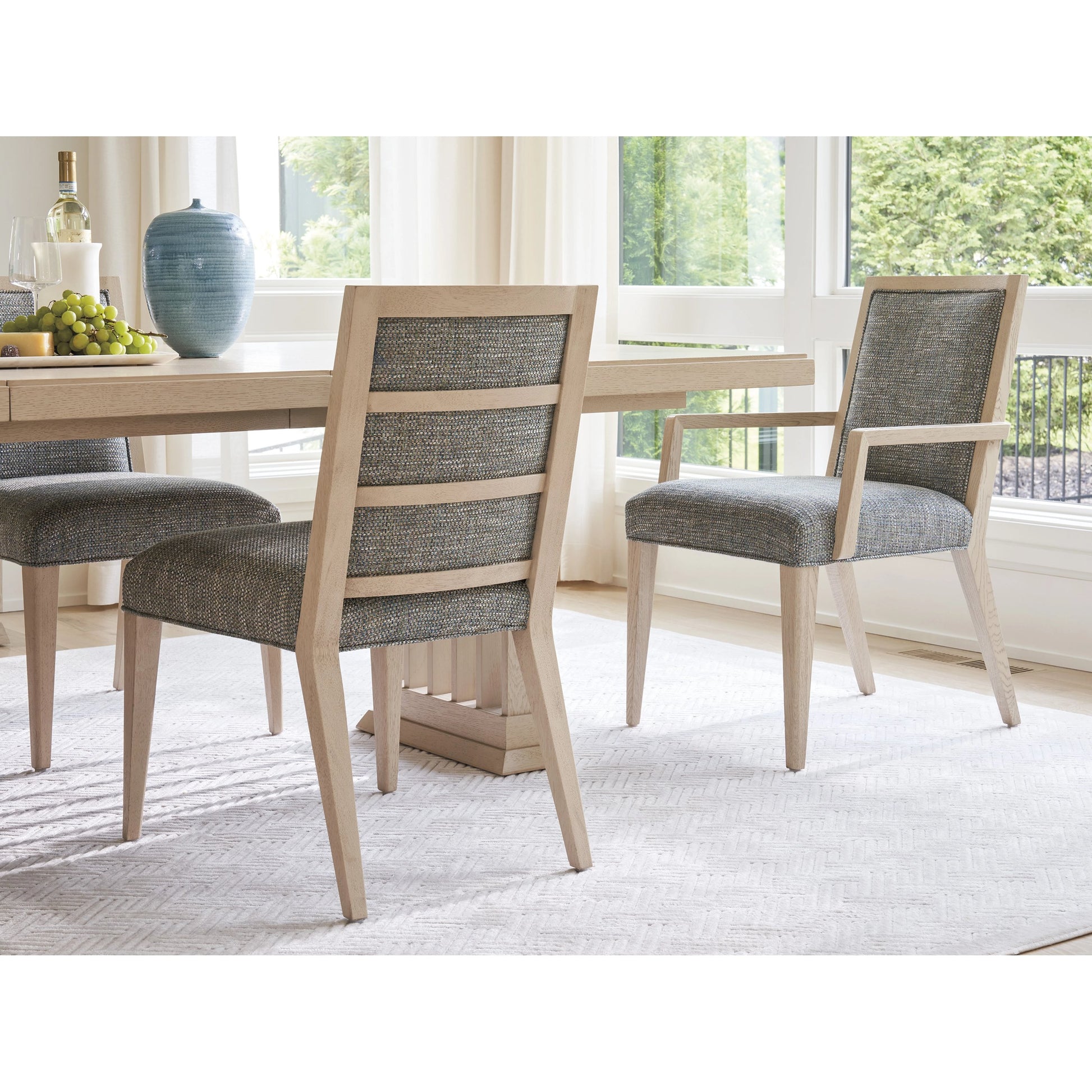 Nicholas Upholstered Arm Chair by Tommy Bahama Home in sand drift. Made from unique in a modern style.