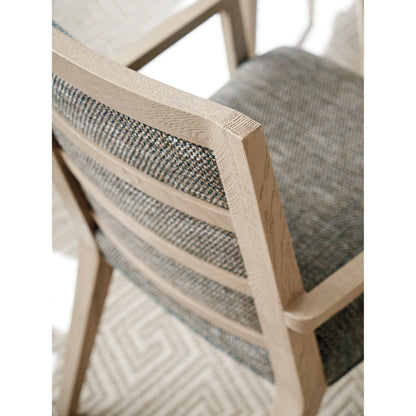 Nicholas Upholstered Arm Chair by Tommy Bahama Home in sand drift. Made from unique in a modern style.