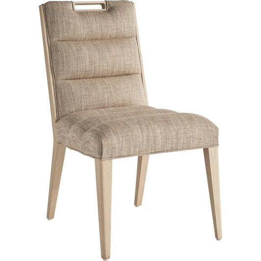 001 SI-2136892 | Primary Silo | Aiden Channeled Upholstered Side Chair by Tommy Bahama Home in sand drift. Made from unique in a modern style.