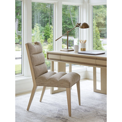 Aiden Channeled Upholstered Side Chair by Tommy Bahama Home in sand drift. Made from unique in a modern style.