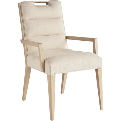 Aiden Channeled Upholstered Arm Chair by Tommy Bahama Home in sand drift. Made from unique in a modern style.