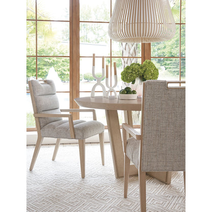 Hanson Round Dining Table by Tommy Bahama Home in sand drift. Made from unique in a modern style.