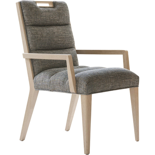 Aiden Channeled Upholstered Arm Chair by Tommy Bahama Home in sand drift. Made from unique in a modern style.