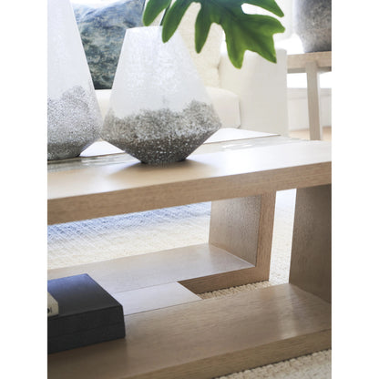 Fischer Rectangular Cocktail Table by Tommy Bahama Home in sand drift. Made from unique in a transitional style.