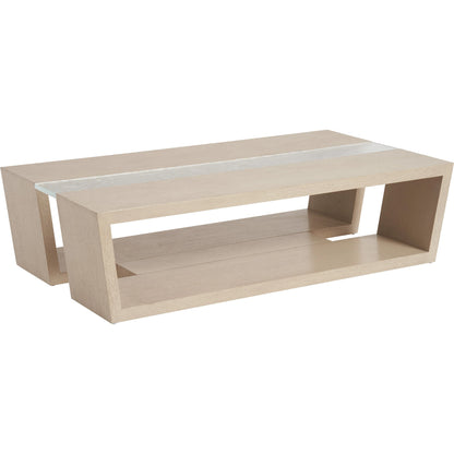 Fischer Rectangular Cocktail Table by Tommy Bahama Home in sand drift. Made from unique in a transitional style.