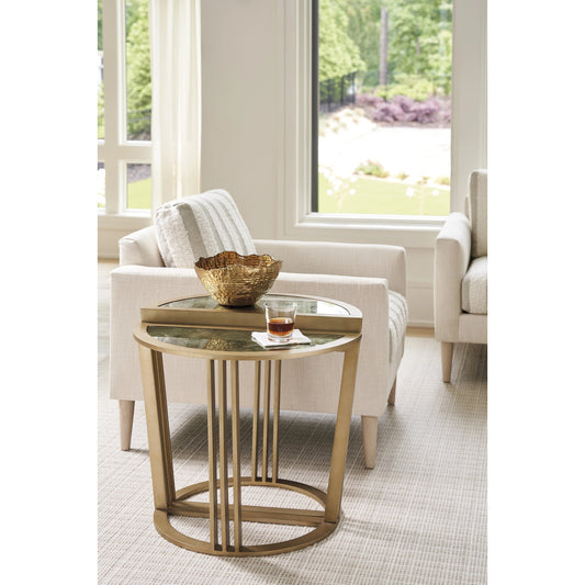 Brooke Bunching Accent Tables by Tommy Bahama Home in champagne. Made from unique in a modern style.