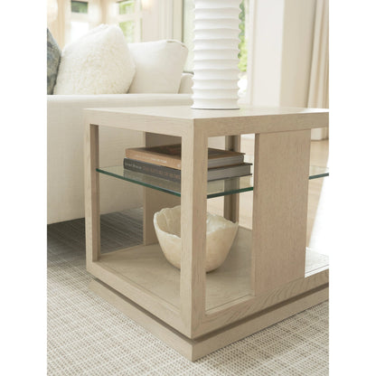 Benson Lamp Table by Tommy Bahama Home in sand drift. Made from unique in a modern style.