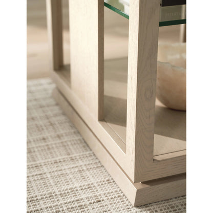 Benson Lamp Table by Tommy Bahama Home in sand drift. Made from unique in a modern style.
