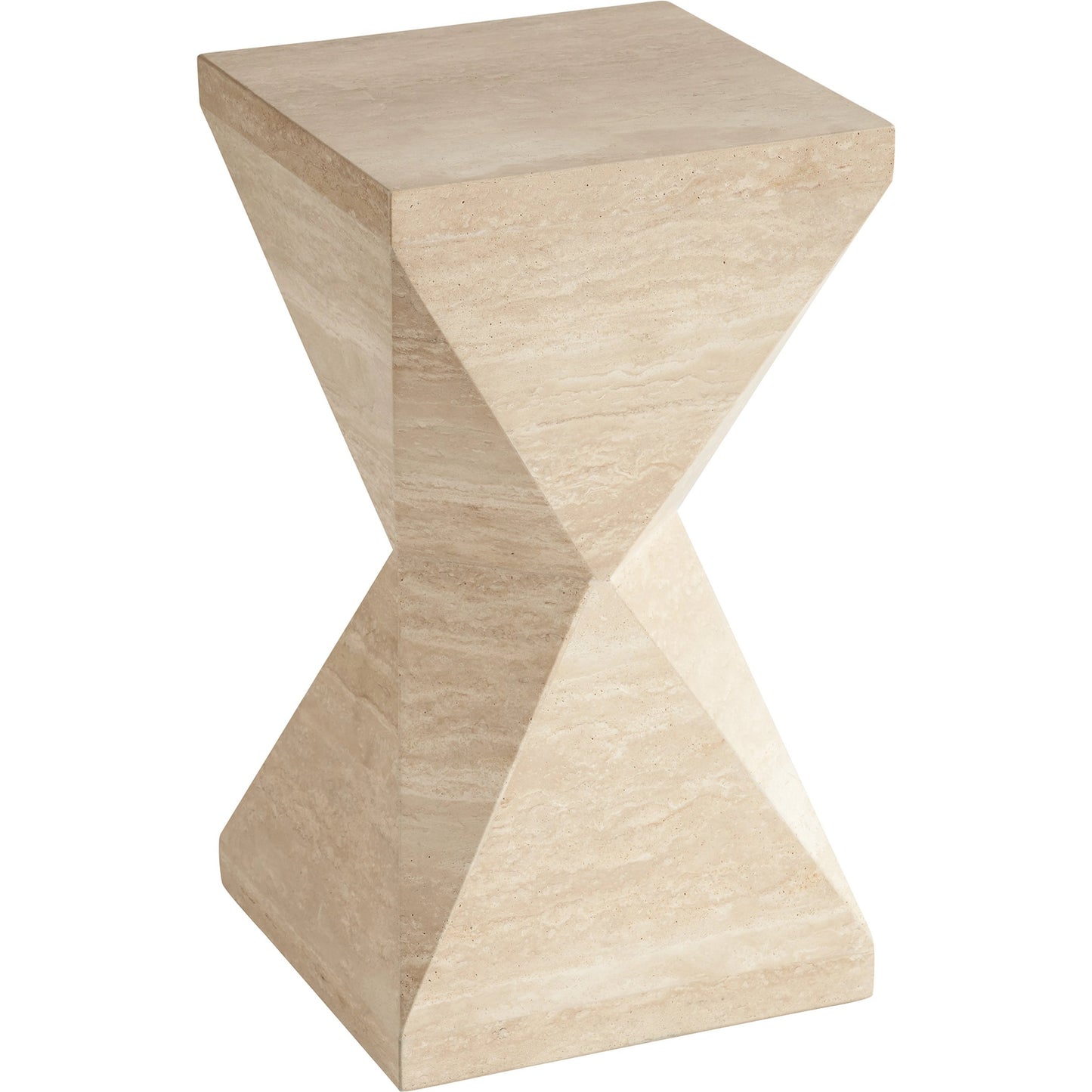 001 SI-2136907 | Primary Silo | Shea Faceted Accent Table by Tommy Bahama Home in sand drift. Made from unique in a modern style.