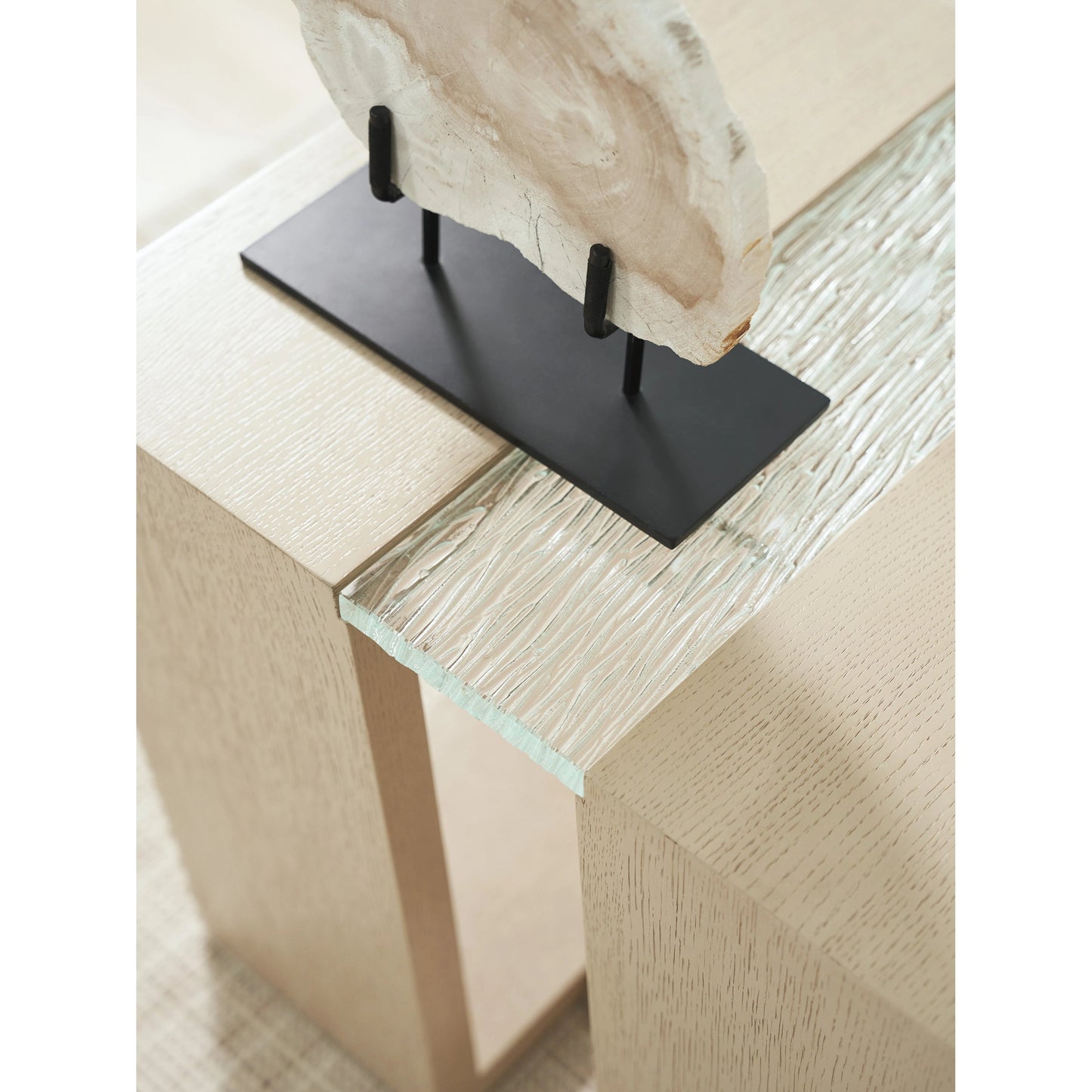 004 SI-2136908 | Lifestyle | Fischer Rectangular Lamp Table by Tommy Bahama Home in sand drift. Made from unique in a transitional style.