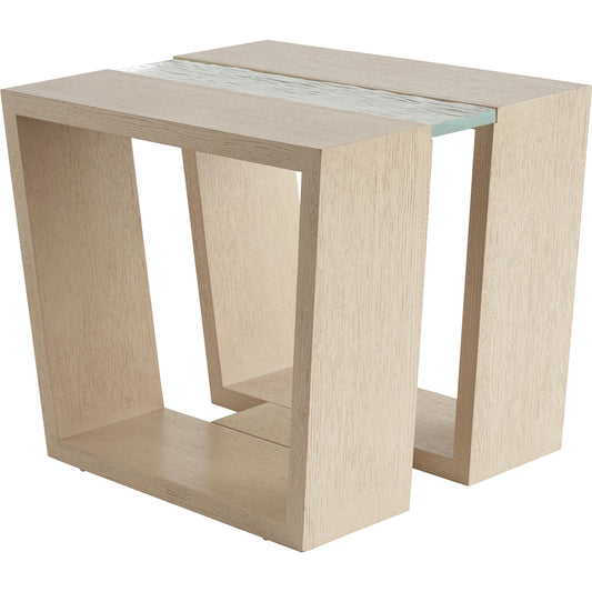 Fischer Rectangular Lamp Table by Tommy Bahama Home in sand drift. Made from unique in a transitional style.