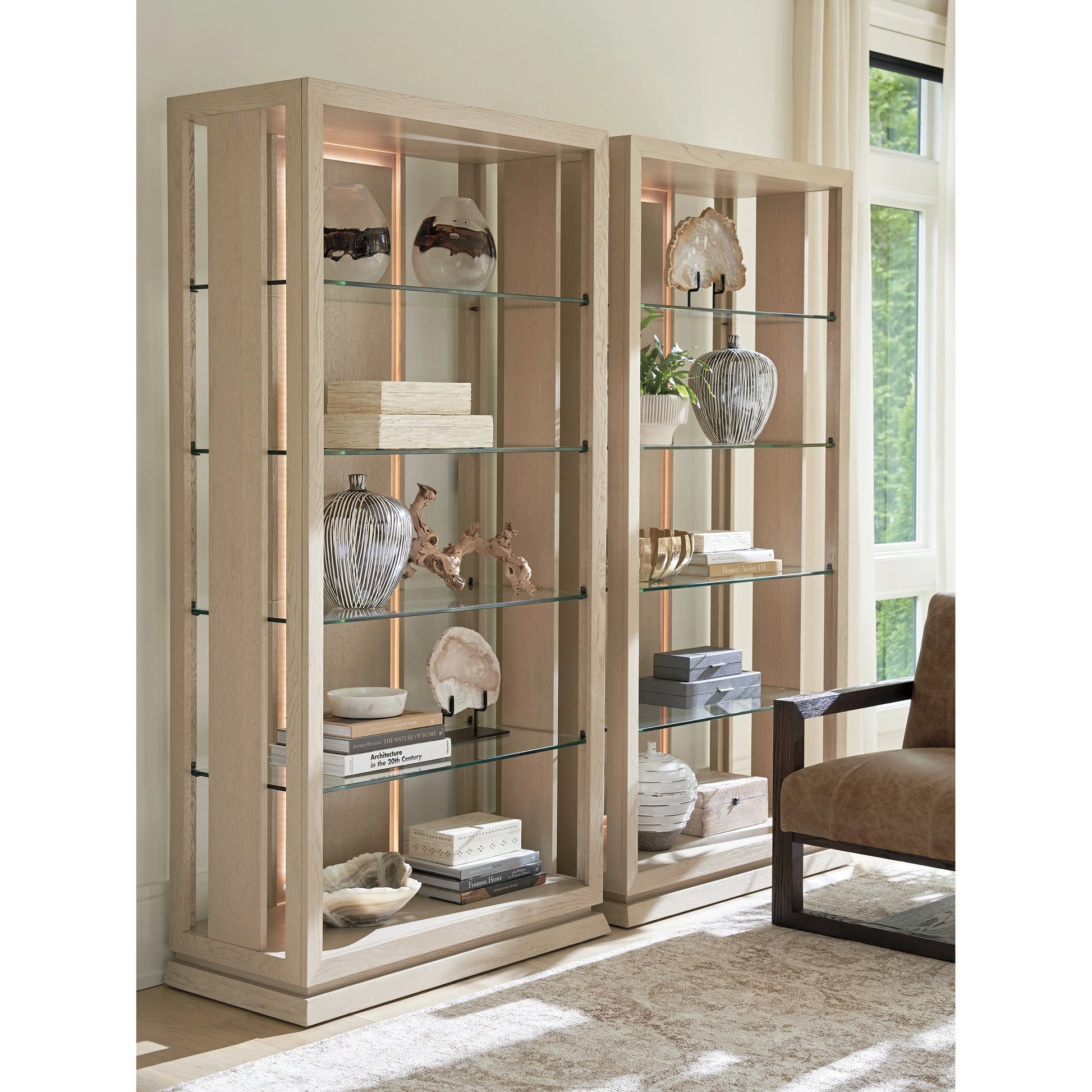 Lancaster Bookcase by Tommy Bahama Home in sand drift. Made from unique in a modern style.