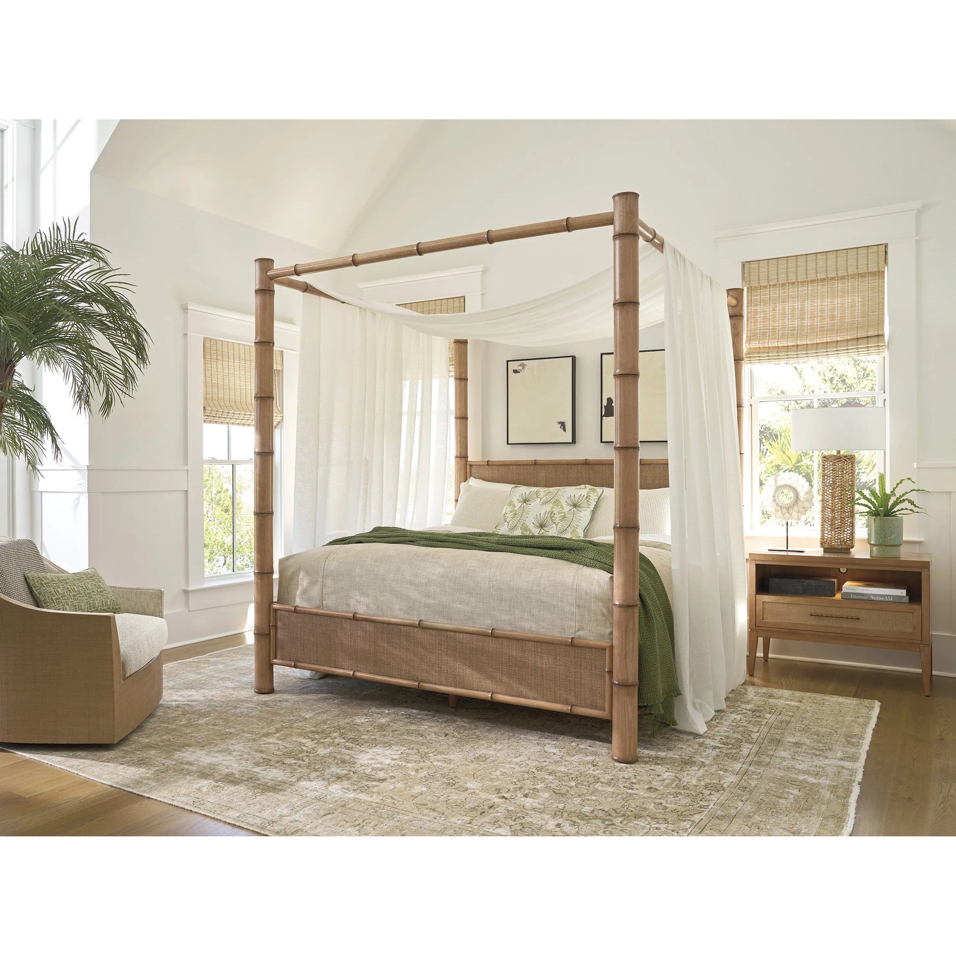 Islandia Canopy Bed by Tommy Bahama Home in sunwashed. Made from unique in a rustic style.