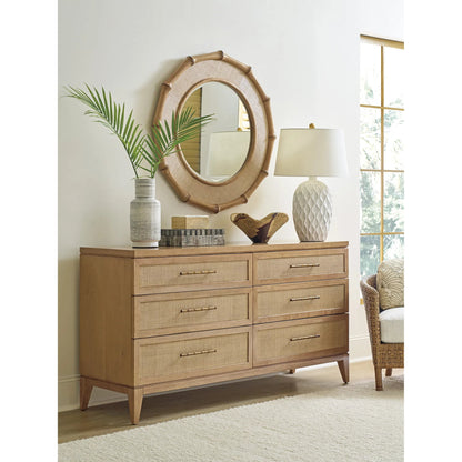 Cobia Round Mirror by Tommy Bahama Home in sunwashed. Made from unique in a unique style.