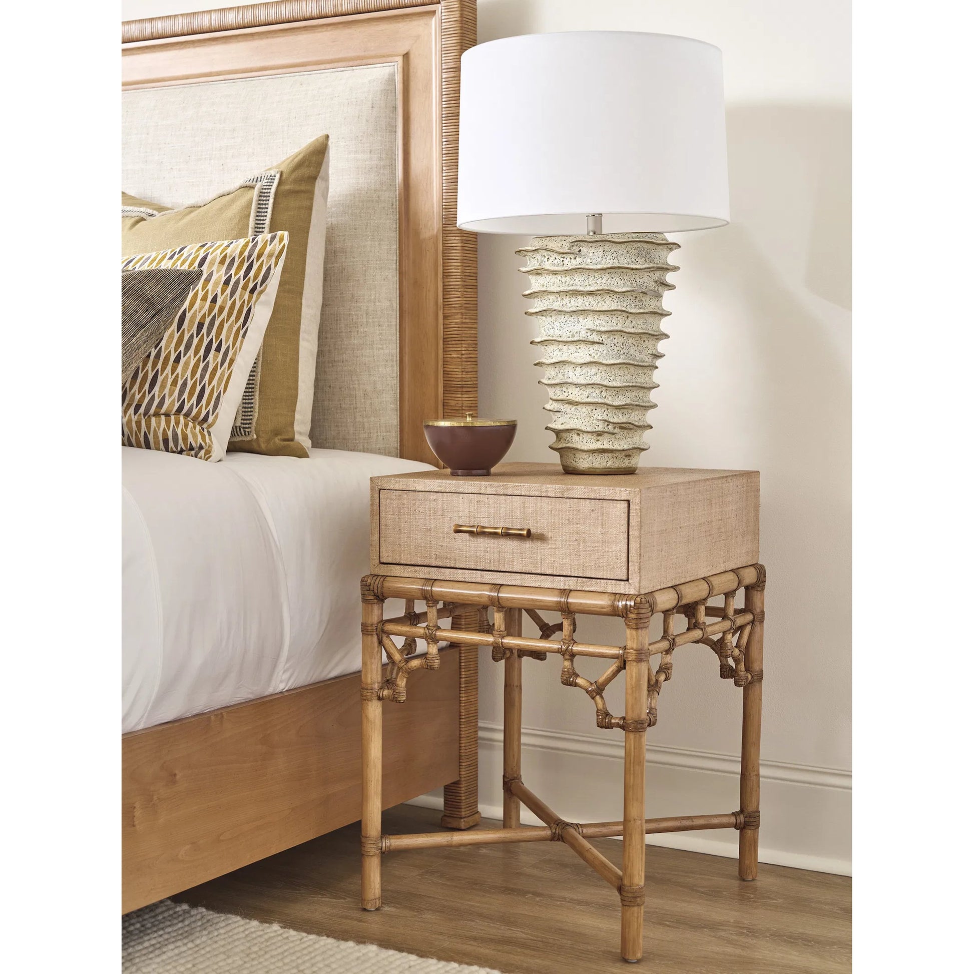 Arvida Night Table by Tommy Bahama Home in sunwashed. Made from unique in a unique style.
