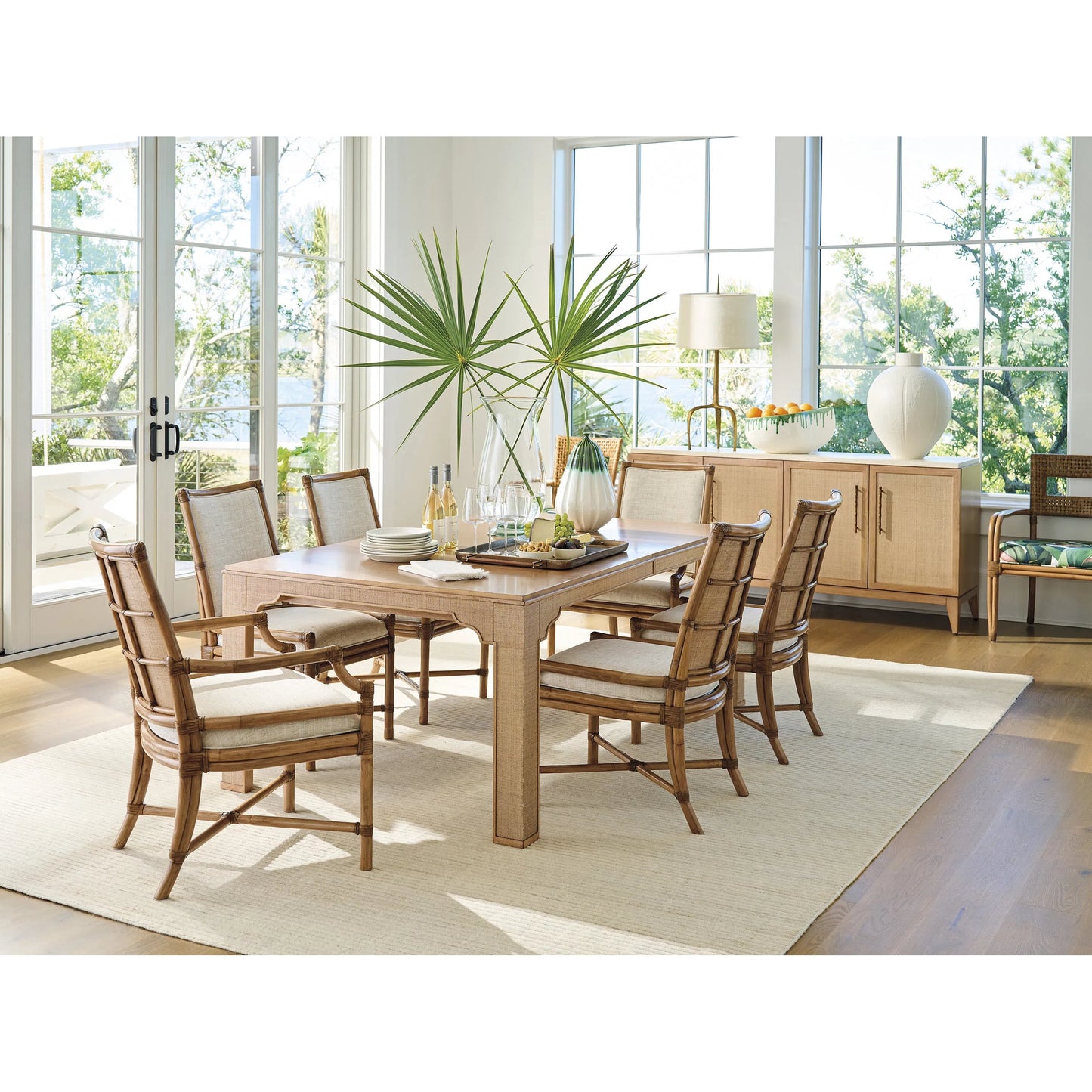 004 SI-2243961 | Lifestyle | Oceanside Rattan Side Chair by Tommy Bahama Home in sunwashed. Made from unique in a unique style.