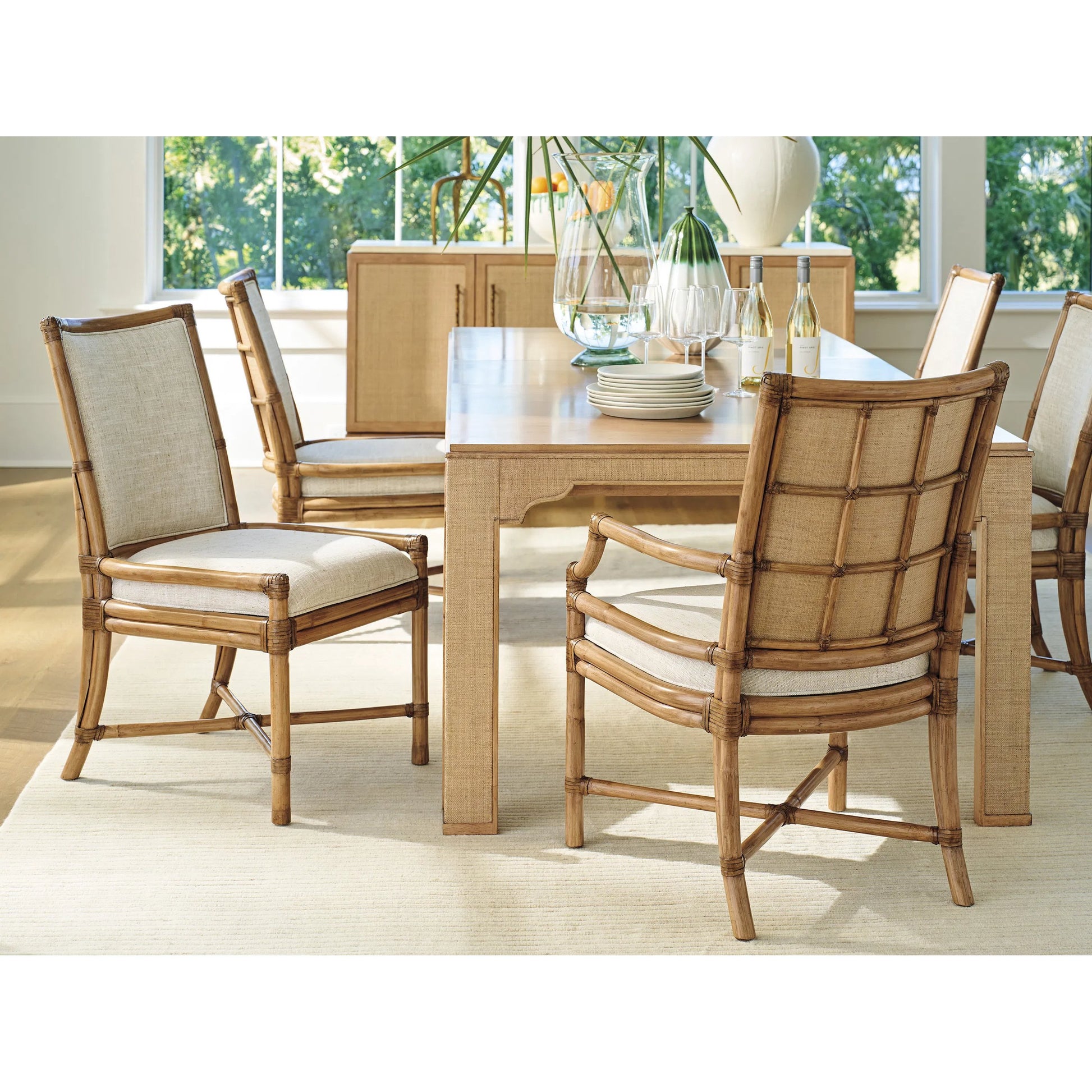 Oceanside Rattan Arm Chair by Tommy Bahama Home in sunwashed. Made from unique in a unique style.