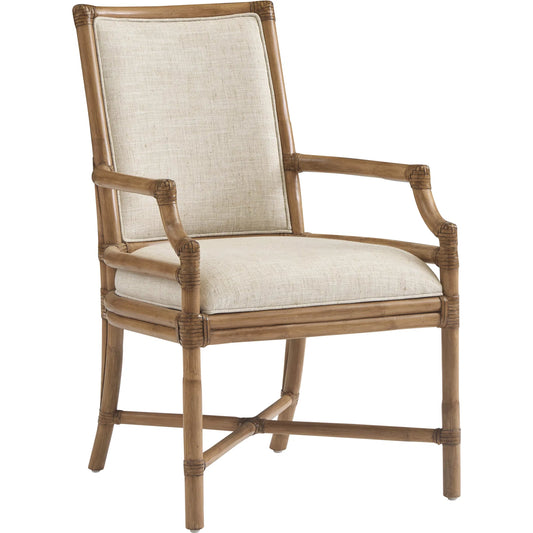 Oceanside Rattan Arm Chair by Tommy Bahama Home in sunwashed. Made from unique in a unique style.