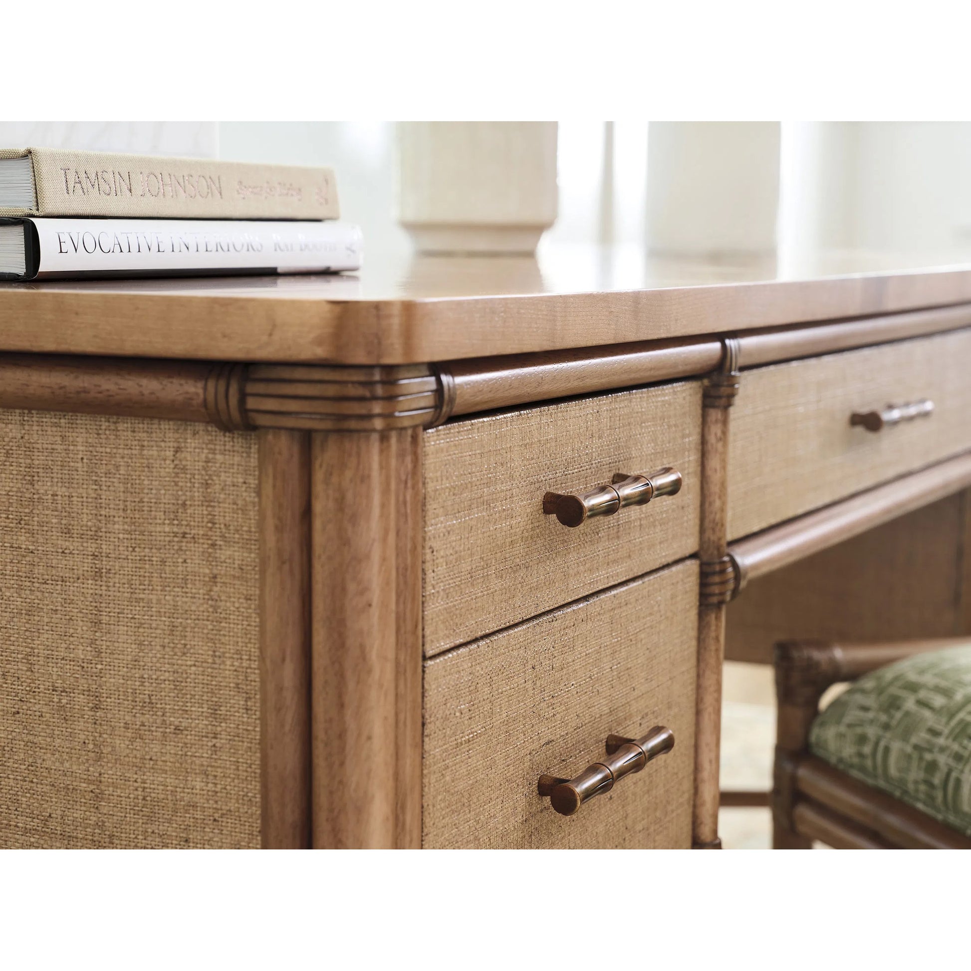 Sunny Isles Writing Desk by Tommy Bahama Home in sunwashed. Made from unique in a unique style.