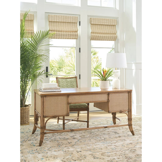 Sunny Isles Writing Desk by Tommy Bahama Home in sunwashed. Made from unique in a transitional style.