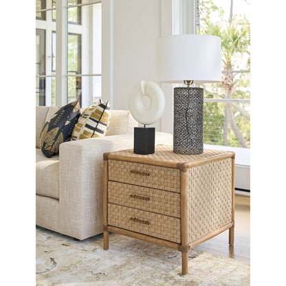 Coral Reef Square End Table by Tommy Bahama Home in sunwashed. Made from unique in a rustic style.