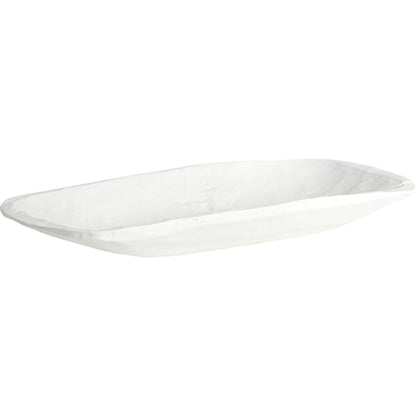 Faux Timber Rectangular Bowl by Global Views in matte white. Made from unique in a modern style.