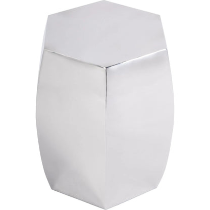 Carter Side Table by Butler Specialty Company in silver. Made from stainless steel in a modern style.