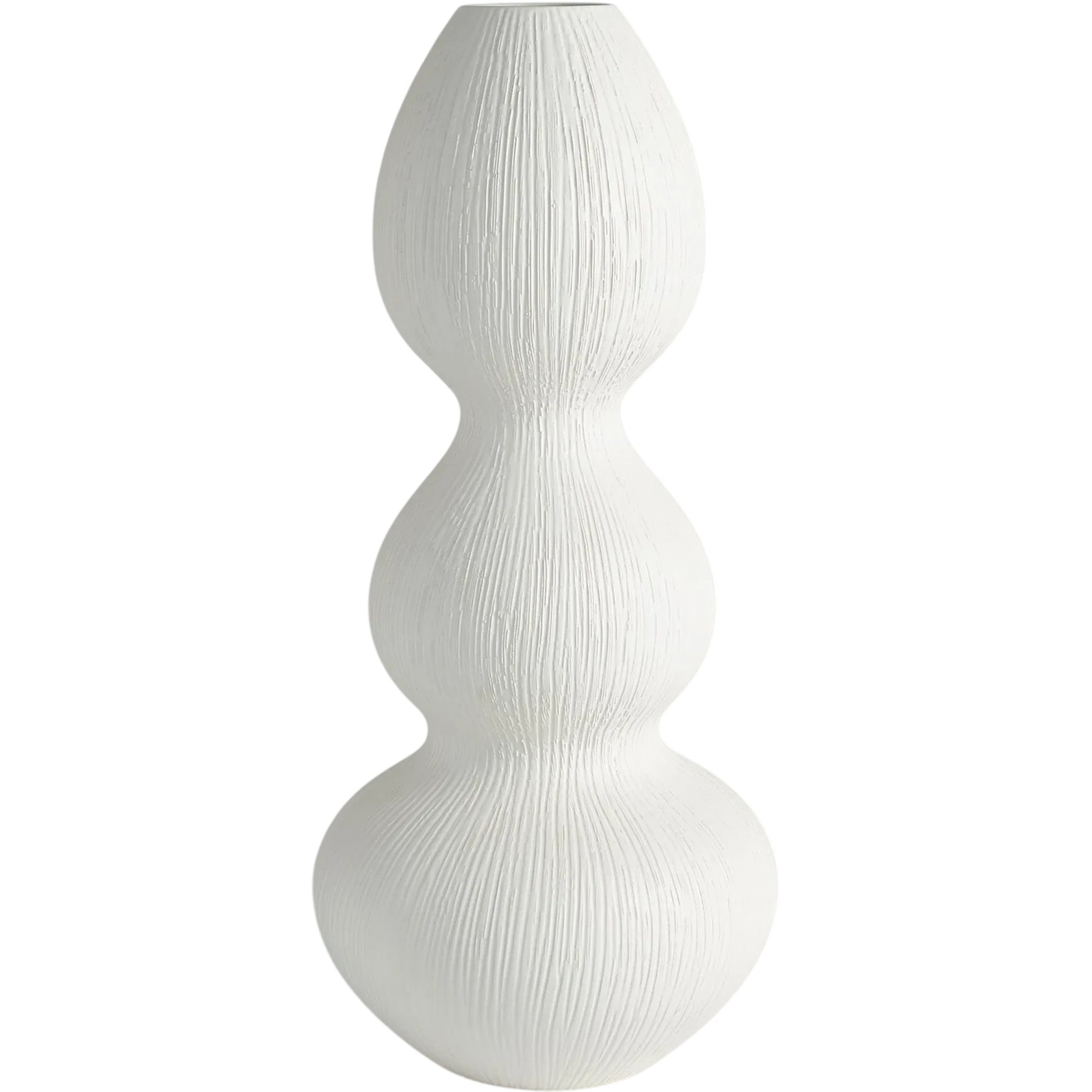 Torch Vase by Global Views in matte white. Made from ceramic in a transitional style.