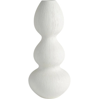 Torch Vase by Global Views in matte white. Made from ceramic in a transitional style.