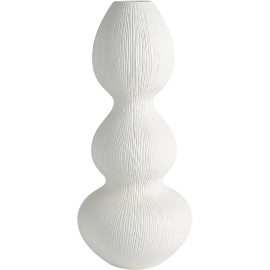 Torch Vase by Global Views in matte white. Made from ceramic in a transitional style.