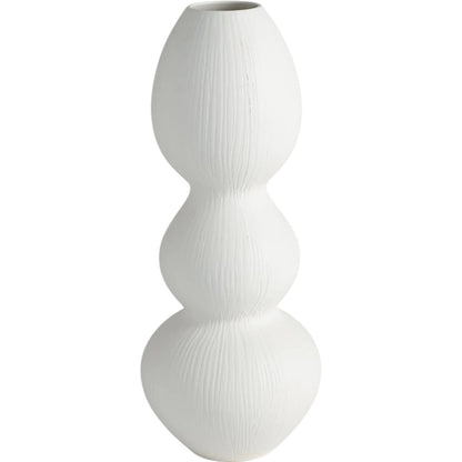 Torch Vase by Global Views in matte white. Made from ceramic in a transitional style.