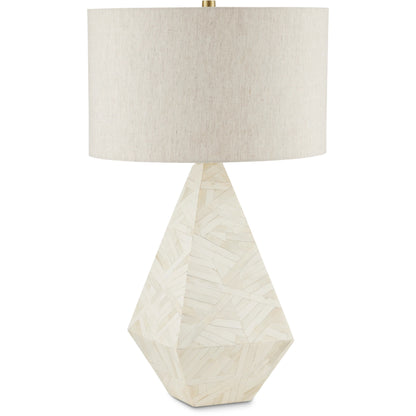 Elysium Table Lamp by Currey and Company. Made from bone, engineered wood in a modern style.