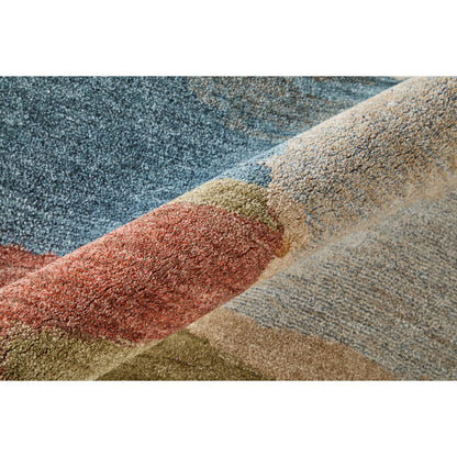 Pearson PRS39SDF Indoor/Outdoor Rug by Feizy in blue, ivory, orange. Made from polyester in a unique style.