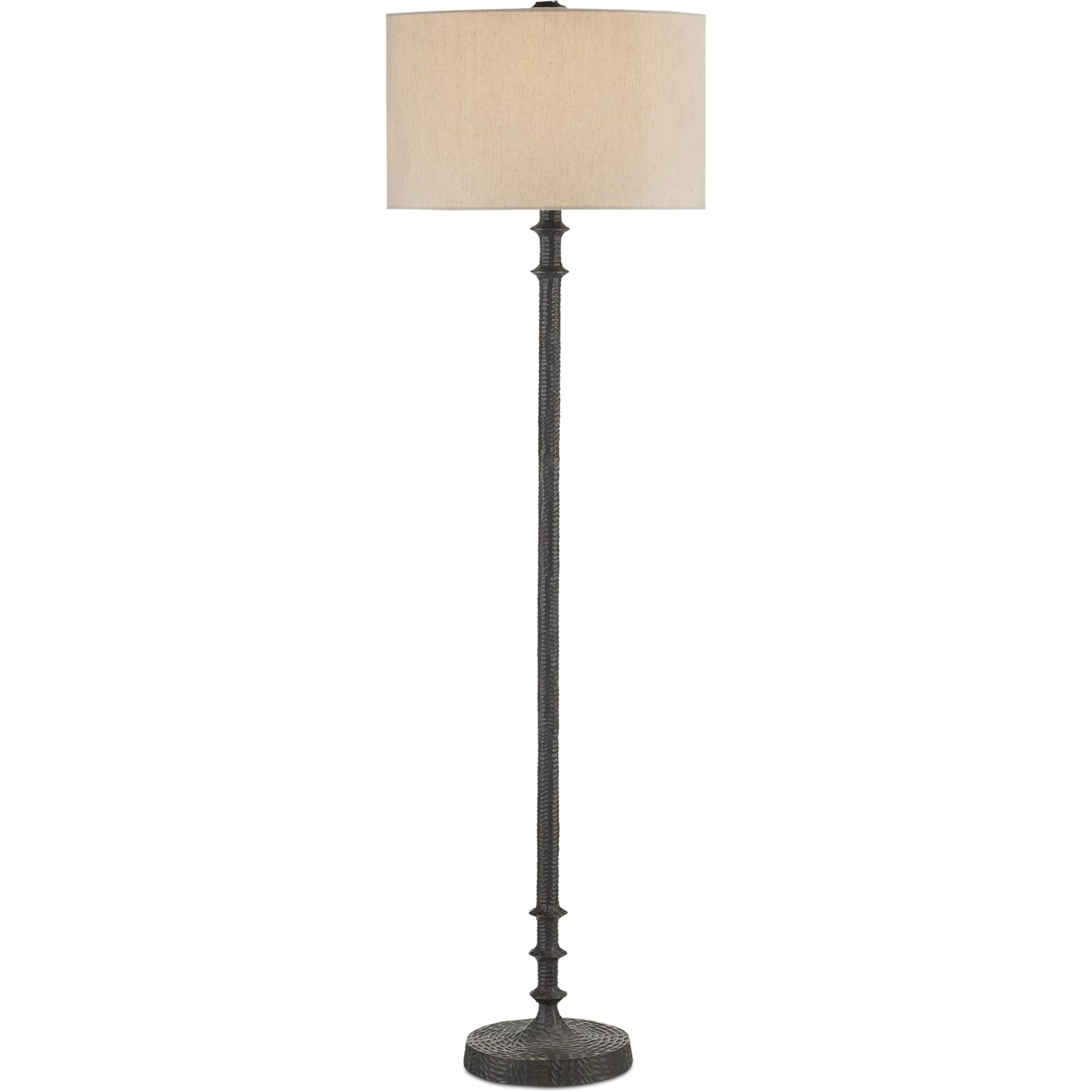 Gallo Floor Lamp by Currey and Company in bronze. Made from cast aluminum in a transitional style.