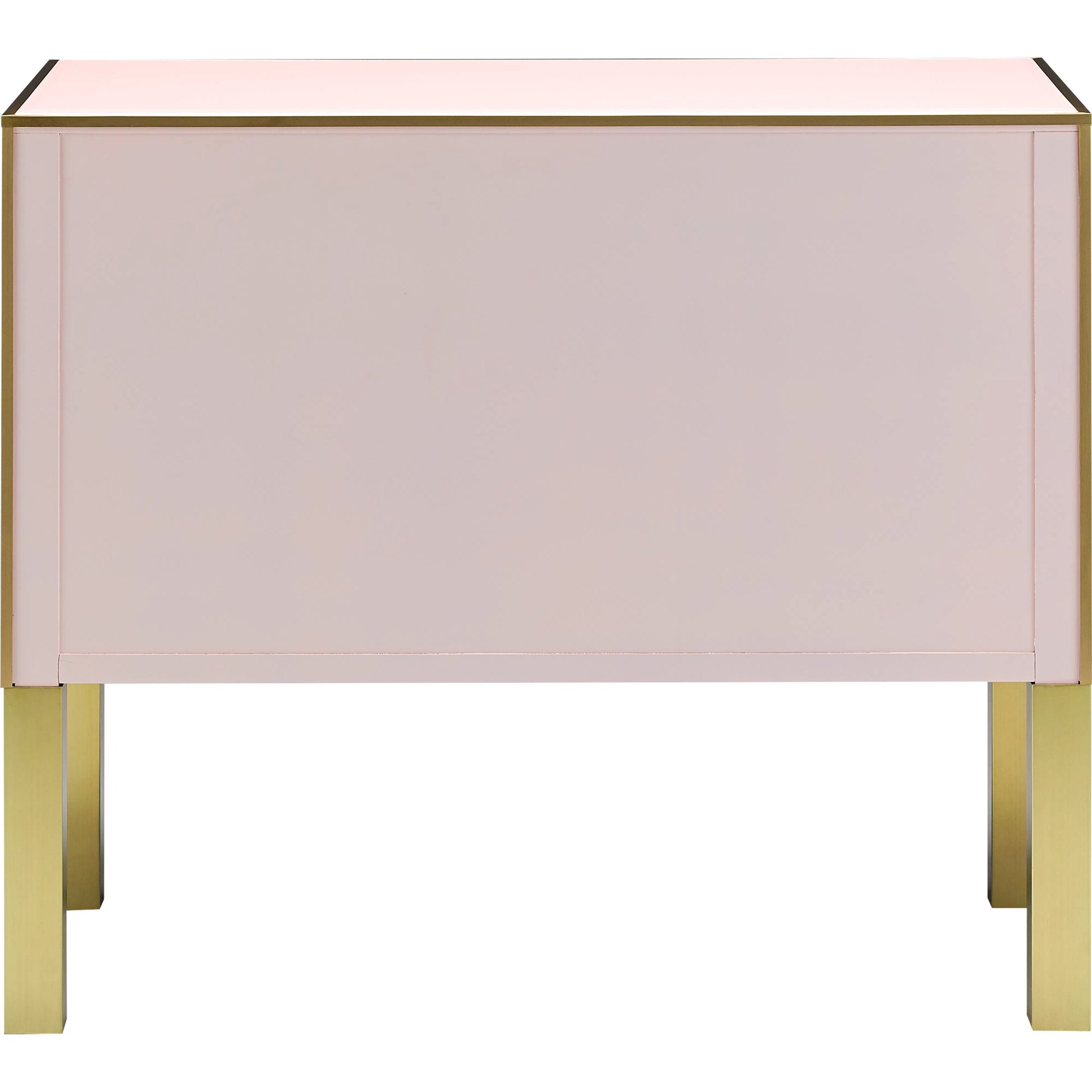 Arden Chest by Currey and Company in ivory, satin brass. Made from reverse painted glass, brass, solid hardwood, faux suede in a traditional style.